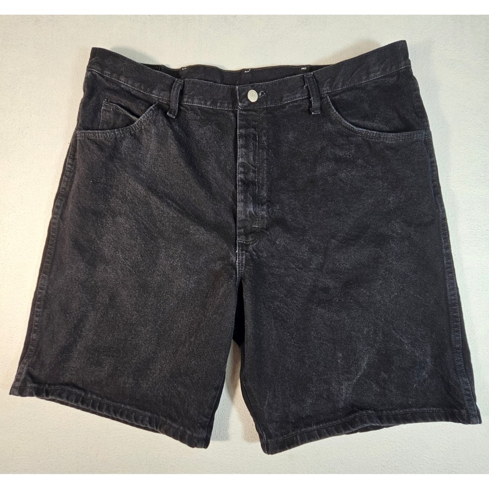 Wrangler Hero Originals Mens Black‎ Denim Shorts Relaxed Fit 606T3CB Size 40